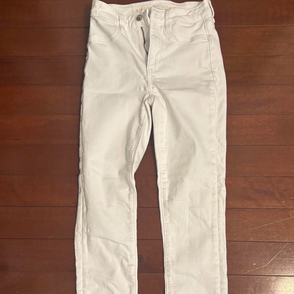 American Eagle Outfitters Cream Stretch Jeans